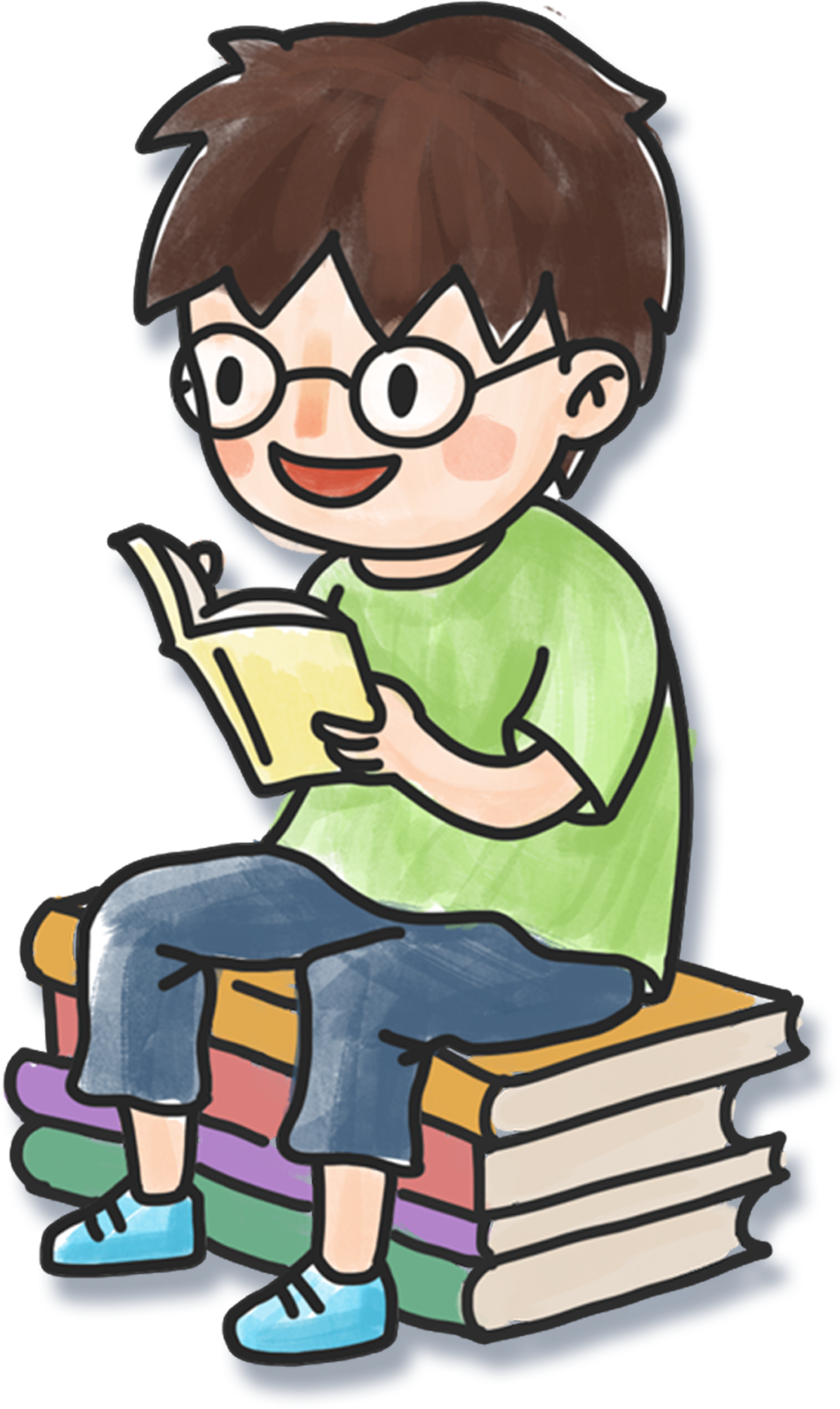Png reader. Чтение книги рисунок. Мальчик читает книгу. Мальчик читает рисунок. Мультфильм мальчик с книгой.