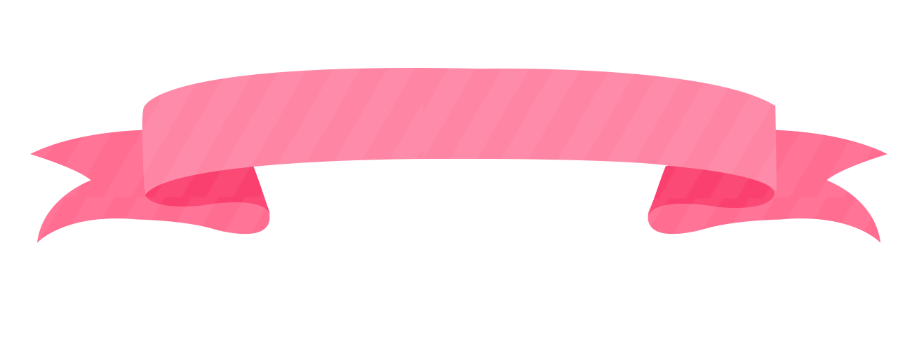 Pink Beautiful Border Ribbon Hand-Painted Free Clipart HD PNG Image