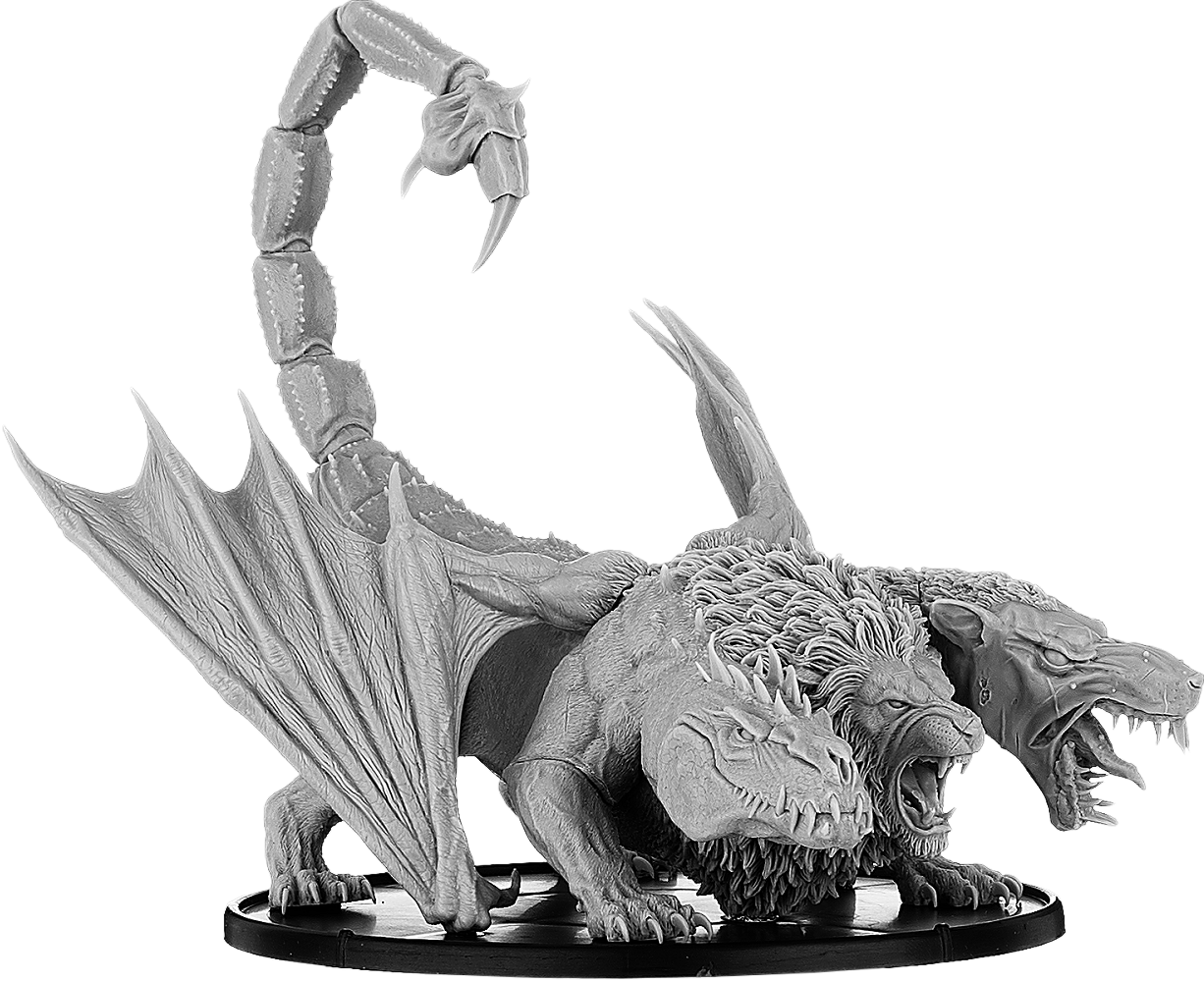 Art Monster Horror Chimera Monochrome Photography PNG Image