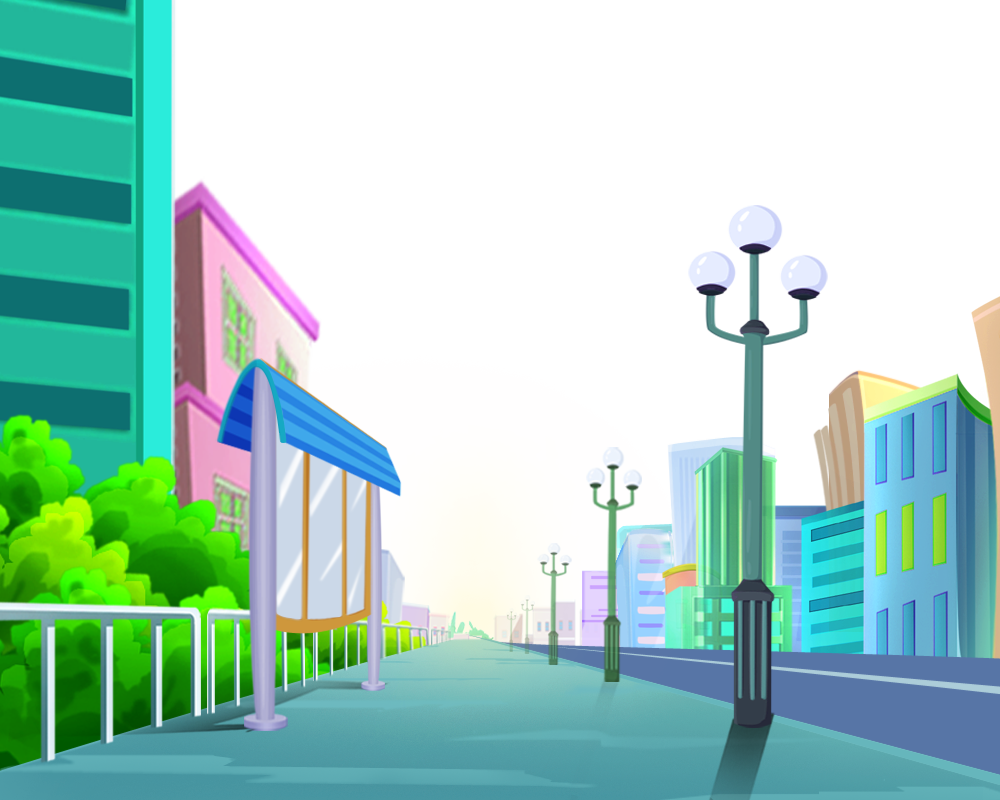 Cartoon City Road Background