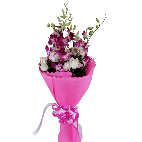 Pink Rose Flower Bunch Free Clipart HD PNG Image