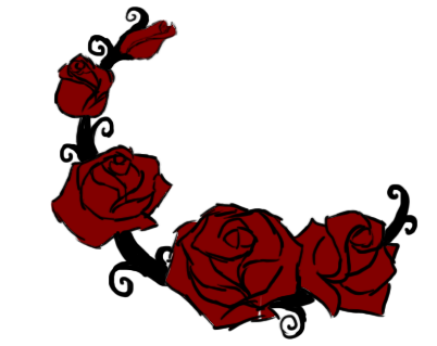 red rose vine border