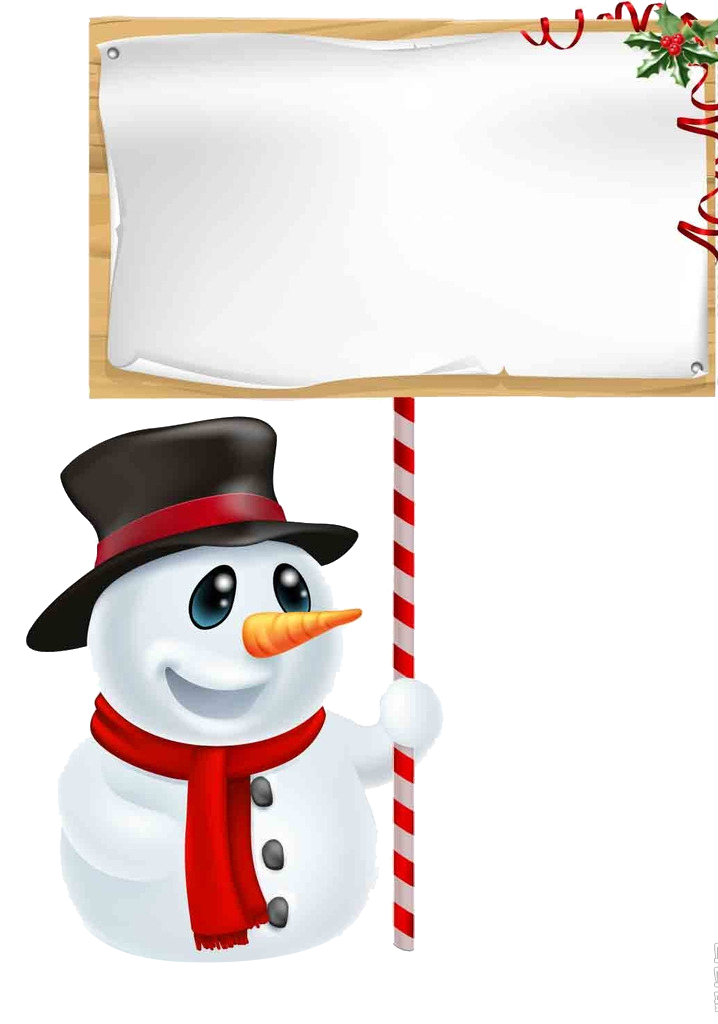 snowman holding sign clipart png