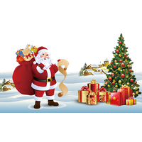 Fir Claus Tree Decoration Santa Christmas PNG Image