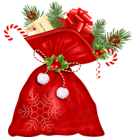 Cane Claus Candy Decoration Flower Santa Christmas PNG Image