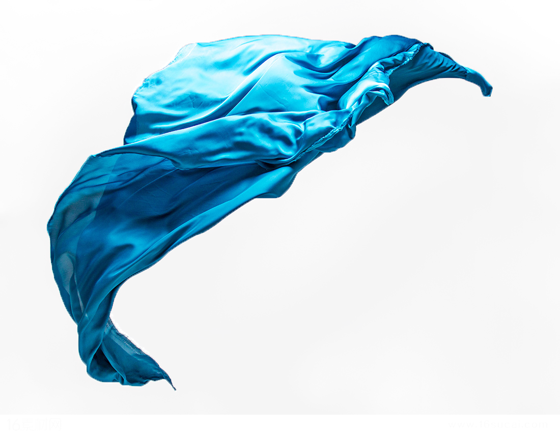 Blue Shiny Of Flying Air Textile In PNG Image