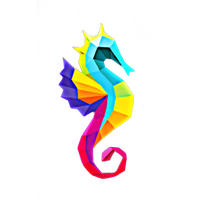 Graphic Cabal Seahorse Sign Color Design Logo PNG Image