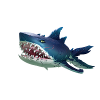 Blue Megalodon Shark PNG Free Photo