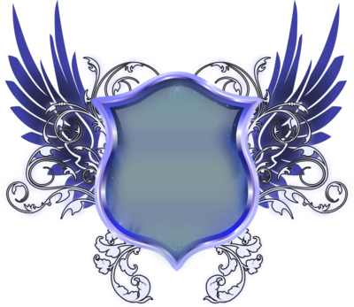 Blue Shield With Wings PNG Image