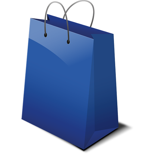 Blue Shopping Bag PNG Image