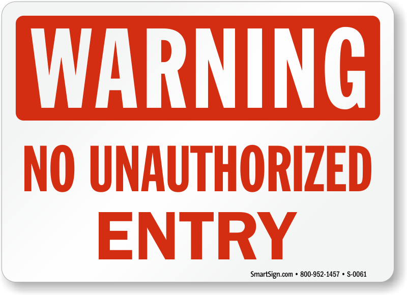 Unauthorized Sign Free Clipart HQ PNG Image