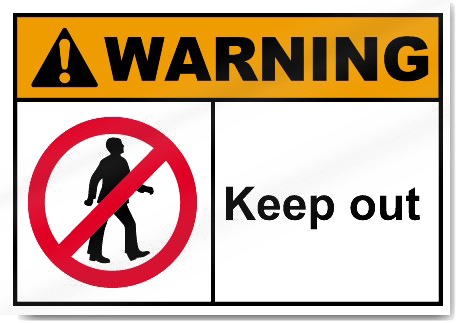 Keep Out Warning Free HQ Image PNG Image