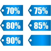 Blue Shop Set Tags Coupon Price Discount