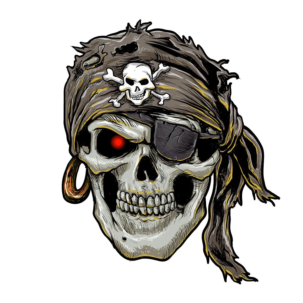Skull Piracy Horror Jolly Roger Human Symbolism PNG Image