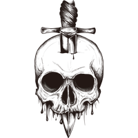 Skull Euclidean Vector Sword In The Inserted PNG