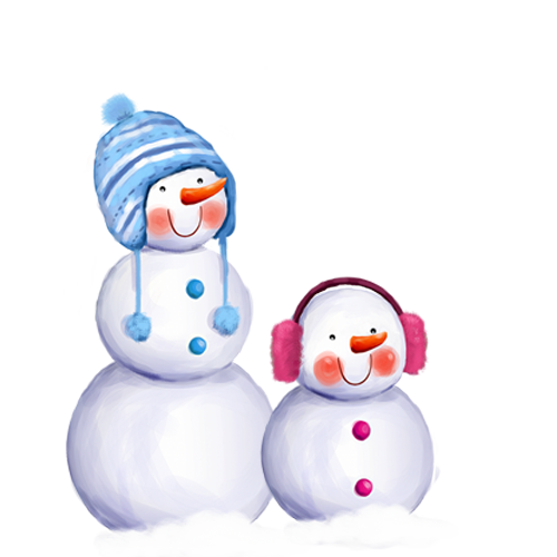 Snowman Daxue Winter Christmas Free Frame PNG Image