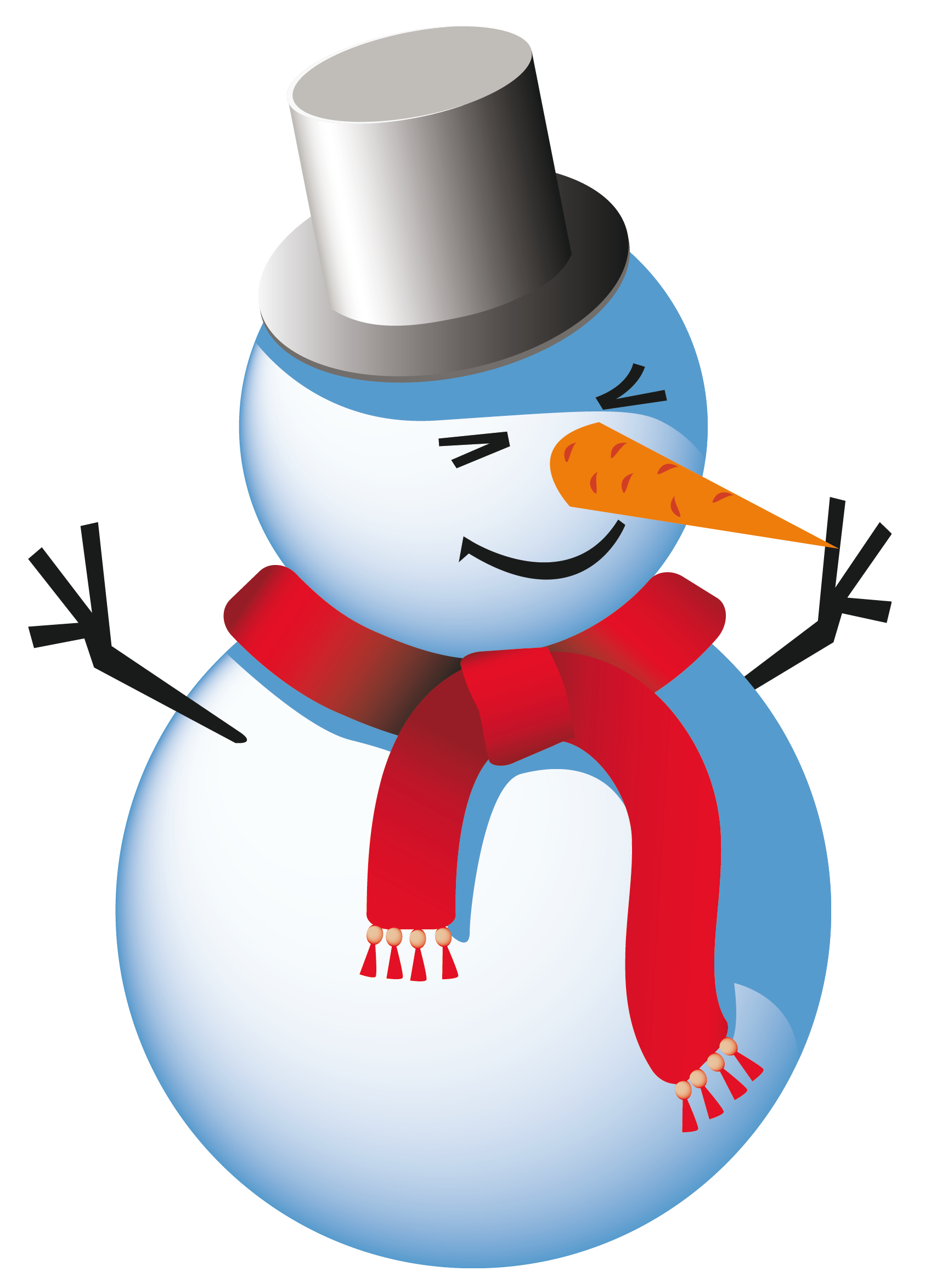 Vector Snowman PNG Image
