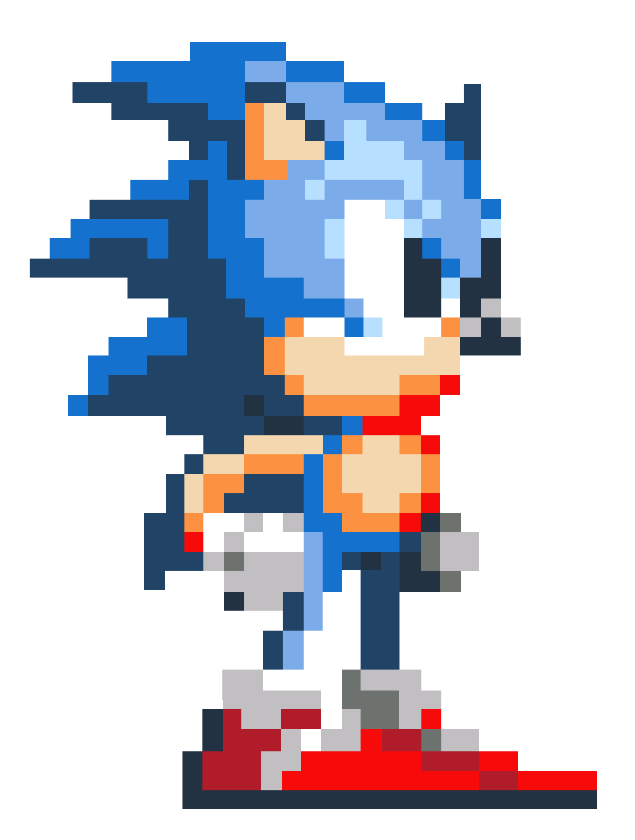 Sonic Art Pixel Line The Hedgehog PNG Image