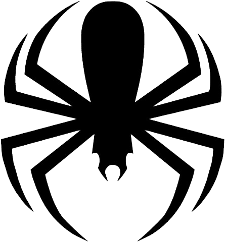 Black Spider Siluet Logo Png Image PNG Image