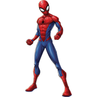 Blue Superhero Electric Spiderman Thor Iron Man PNG Image