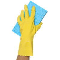 Washing sponge in hand PNG