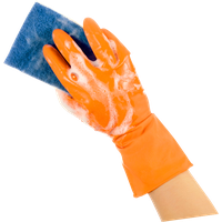 Washing sponge in hand PNG