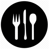 Fork Restaurant Food Photography Icons Computer Monochrome