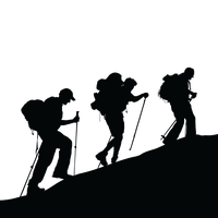 Climbing Silhouette Black Royaltyfree Mountaineering PNG File HD PNG