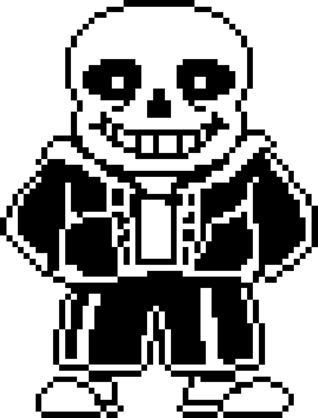 Undertale Pixel Art Sprite Sans-serif - Sans Pixel Art - Free Transparent  PNG Clipart Images Download