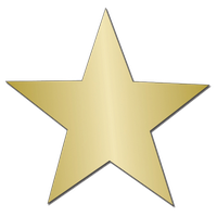 Gold Star Sticker Image PNG Image