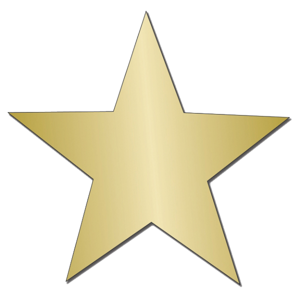 Gold Star Sticker Image Transparent PNG Image