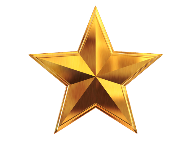 Gold Star Sticker File PNG Image