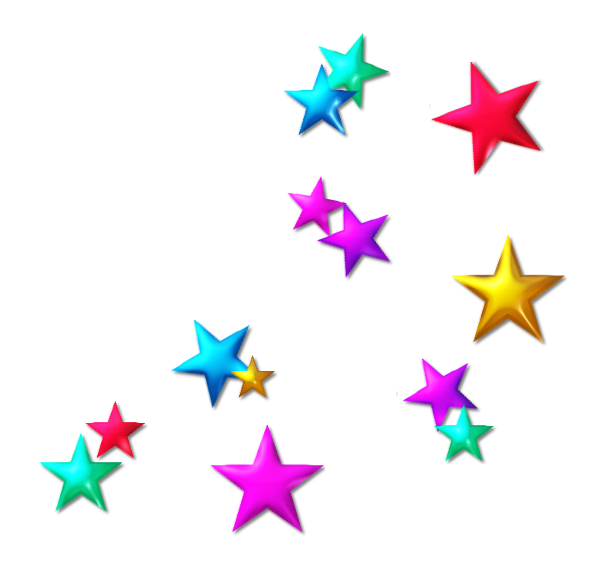 black background with colorful stars