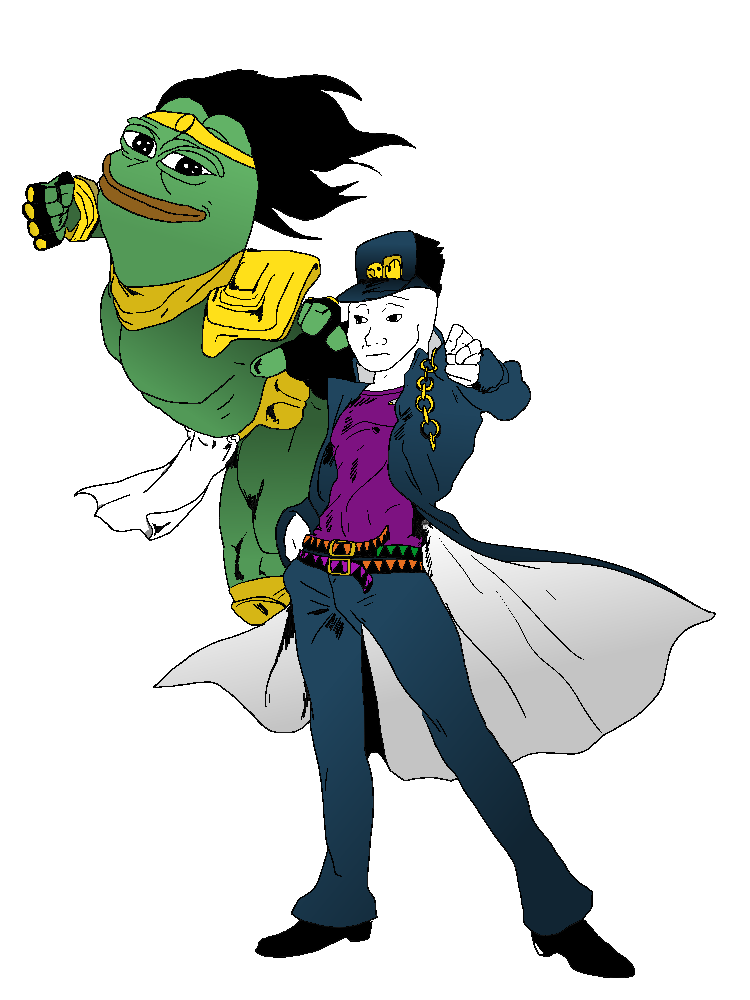 Jotaro Kujo Pepe Character Frog Higashikata Fictional PNG Image