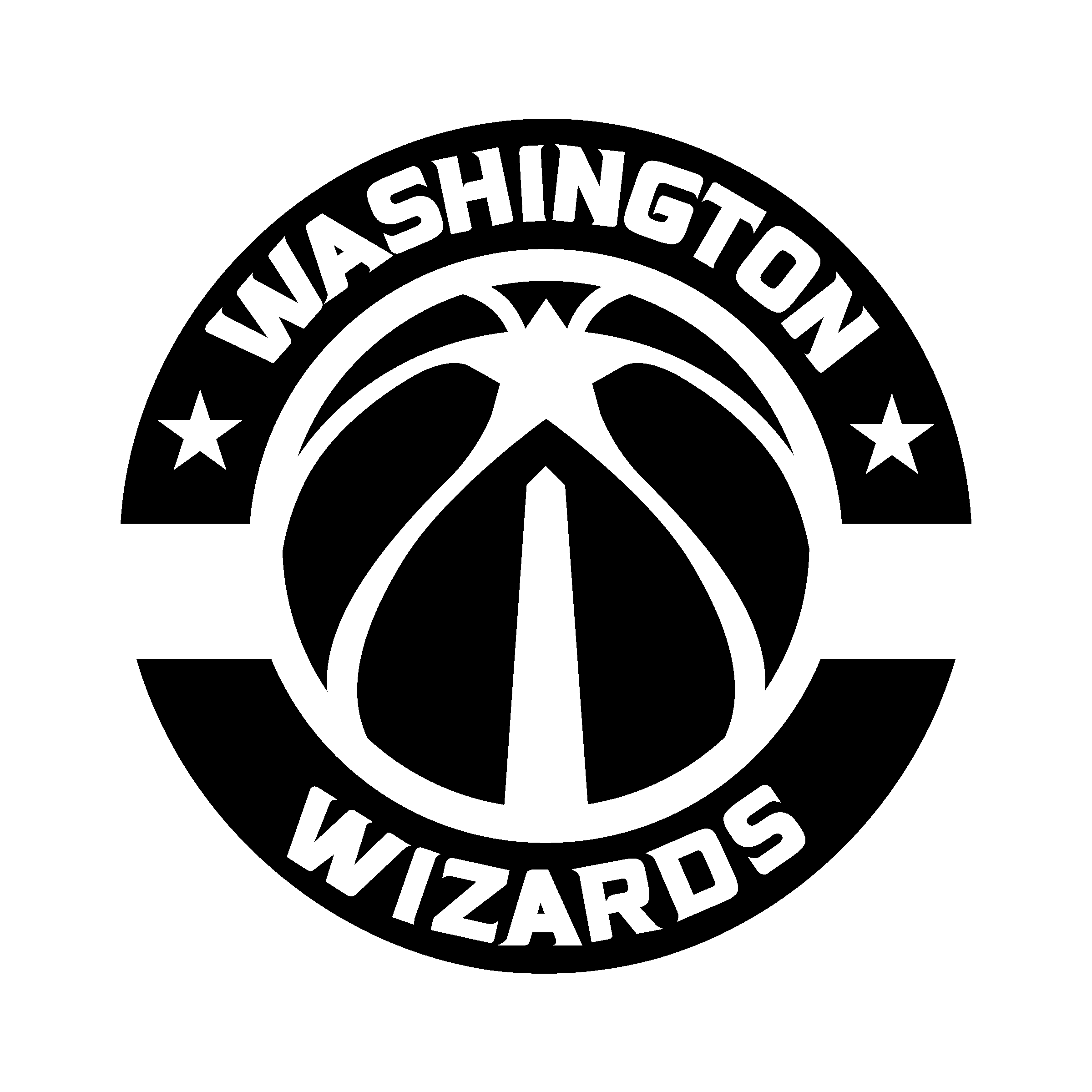 Capitals Washington Wizards Black Logo Nba PNG Image