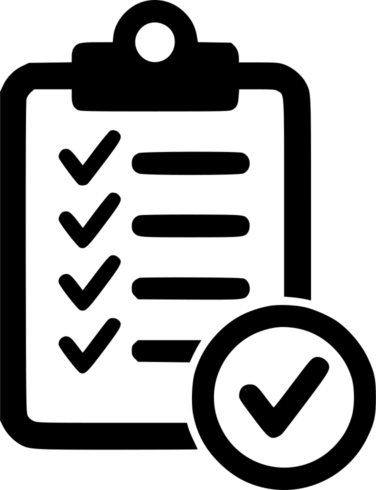 Icons Checklist Computer Black Text White Transparent HQ PNG Download 