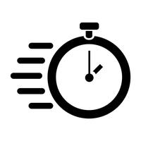Logistics Angle Icons Clock Computer Test Speed