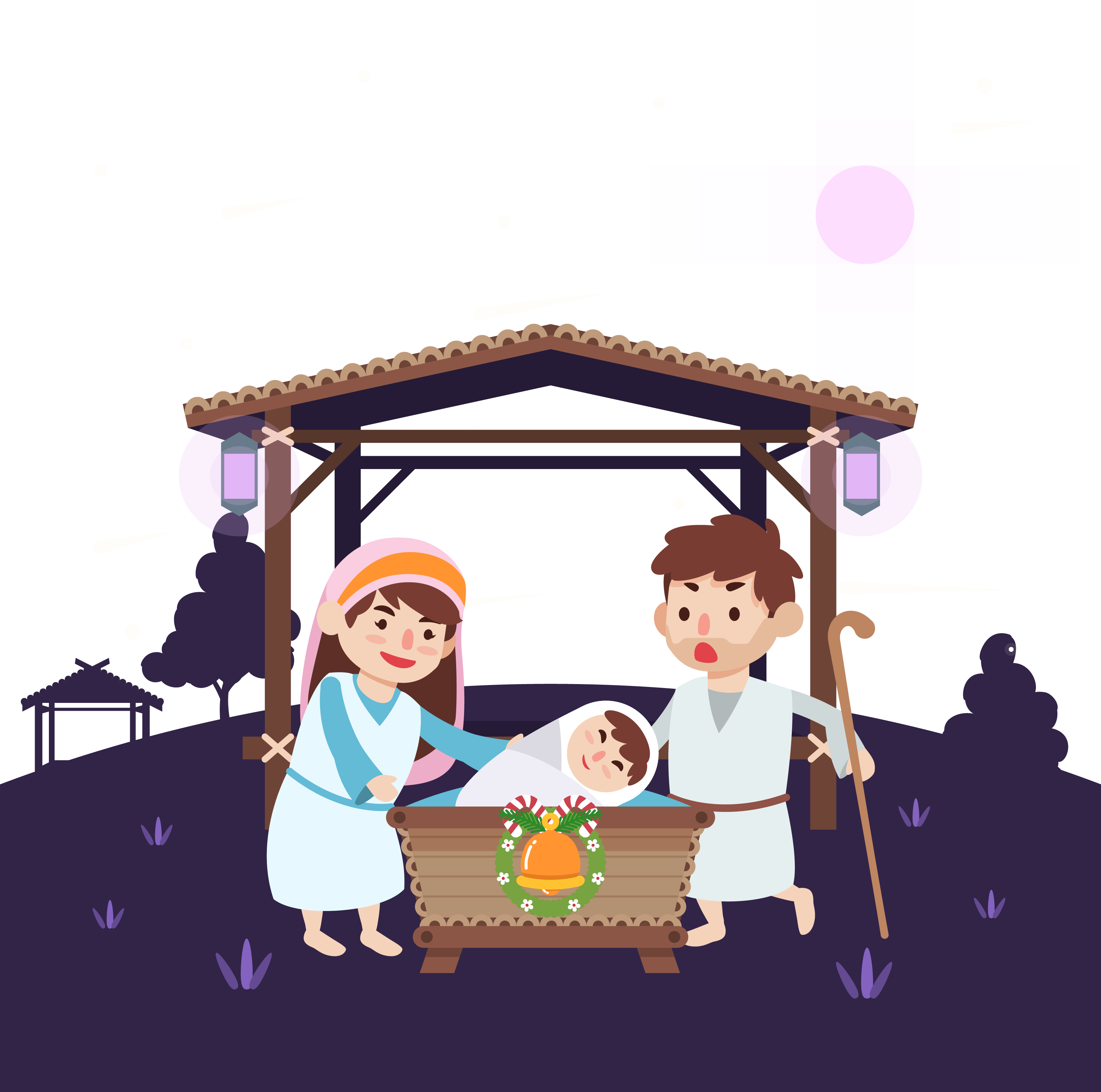 Of Illustration Jesus Nativity Birth Jesus' PNG Image