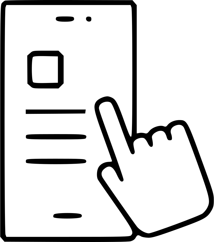 Finger Tablet Outline Free Download PNG HD PNG Image