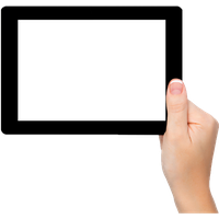 Photos Tablet Holding Female Hand Transparent PNG Image