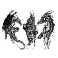 3D Dragon Tattoo Design PNG