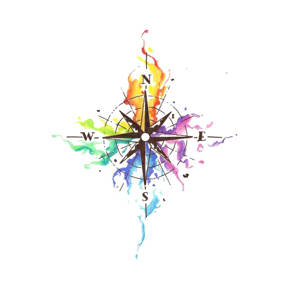 Idea Watercolor Abziehtattoo Compass Painting Cartoon Transparent PNG Image