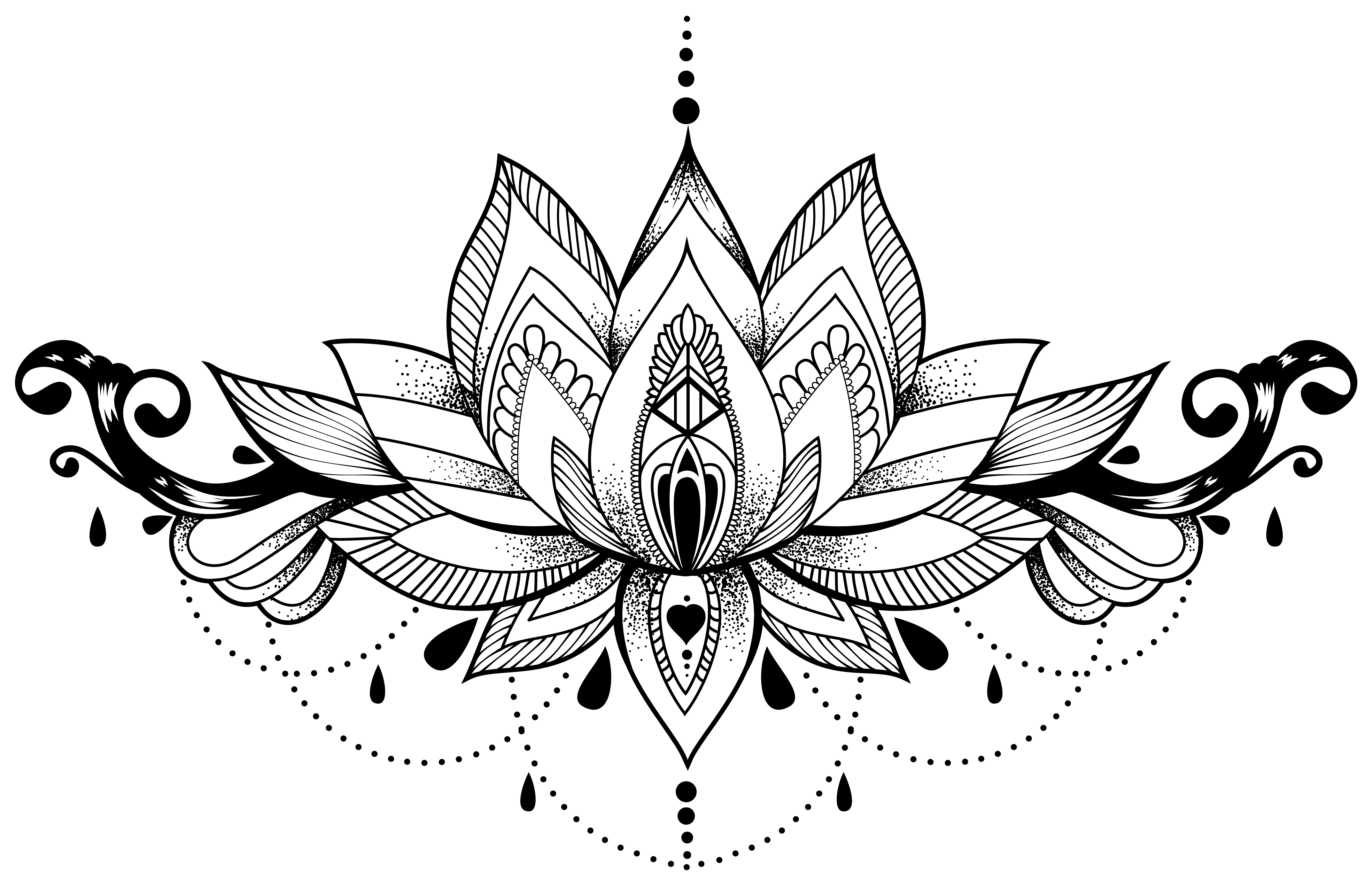 Download Nelumbo Nucifera Henna Mandalas Abziehtattoo Drawing HQ PNG