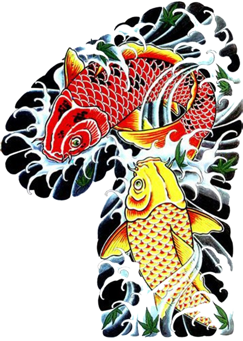 Koi Tattoo Flash Body Piercing Irezumi Pisces PNG Image