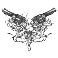 Machine Tattoo Pistol Firearm Sleeve Download HQ PNG PNG