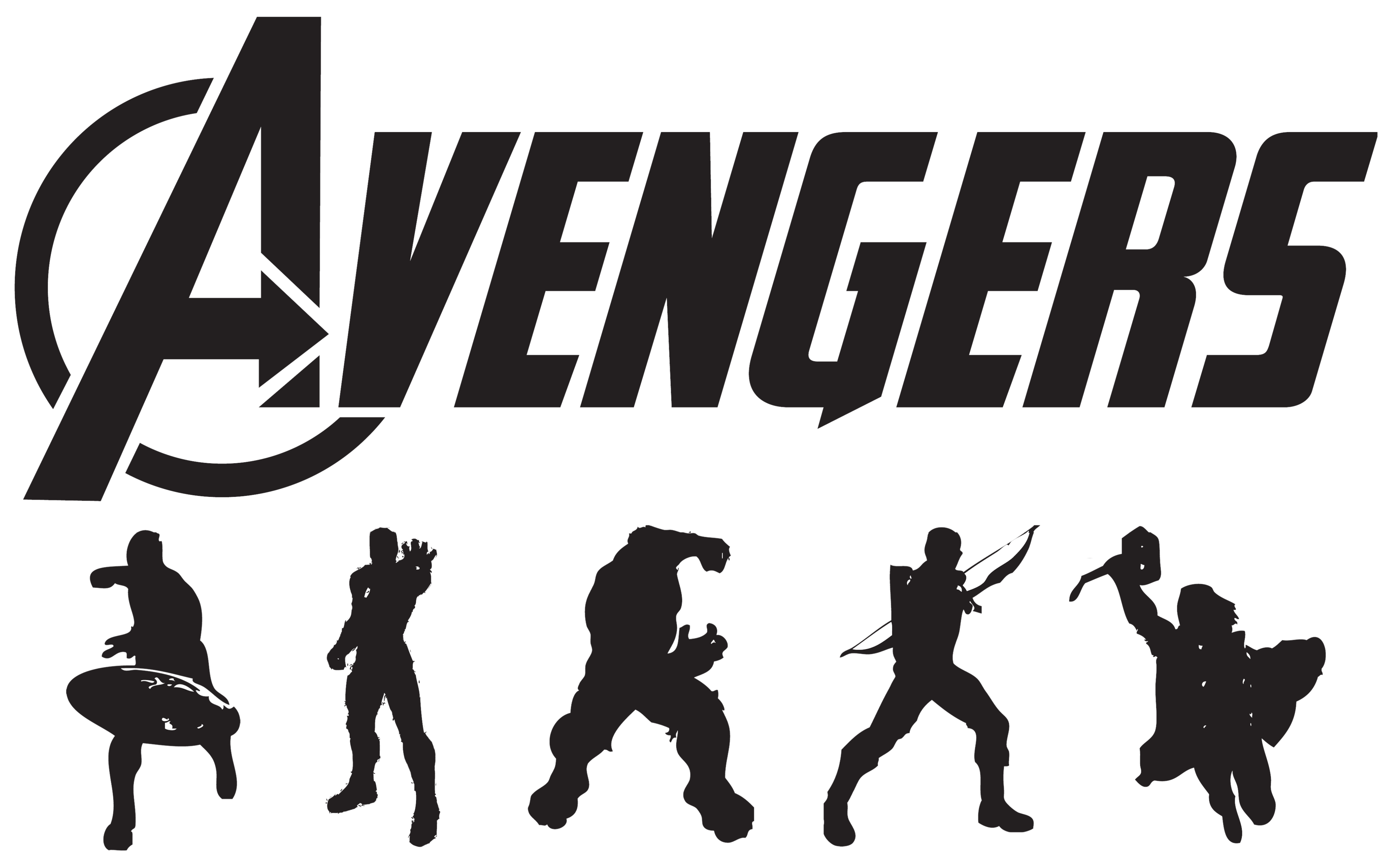 Silhouette Behavior Hulk Thor Human Avengers PNG Image
