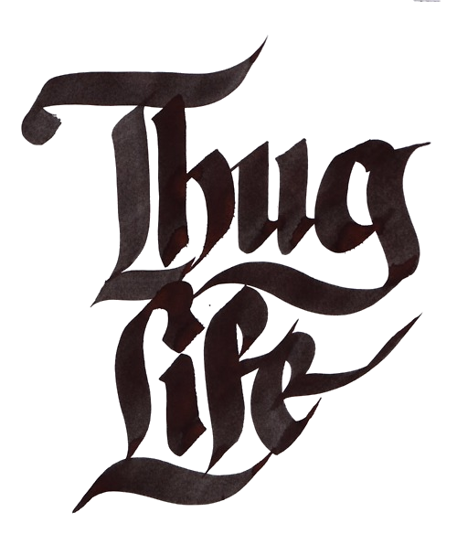 Thug Life Text Png PNG Image