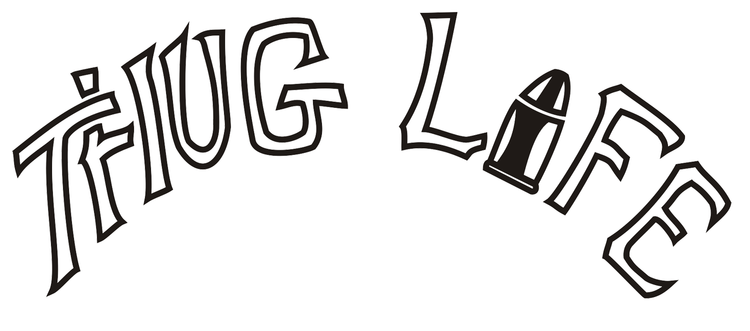 Thug Life Text Clipart PNG Image