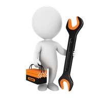 Icon,Repairman Fond Illustration Toolbox Blanc 3D PNG Image