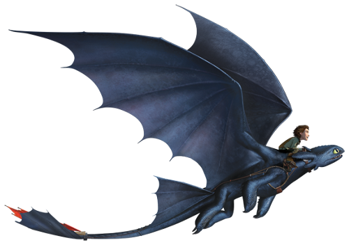 toothless flying from above